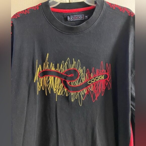 Coogi crewneck shirt long sleeve men black vintage y2k 3XL - Picture 3 of 7